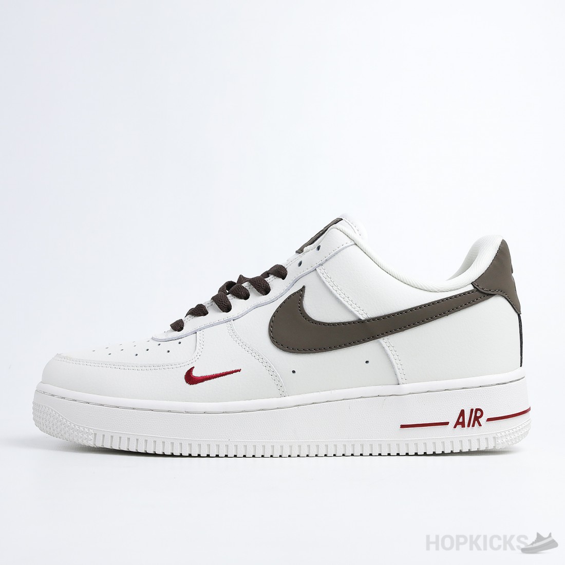 nike air forces brown and white